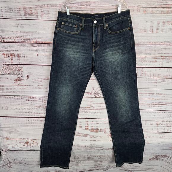 Lucky Brand Men's 121 Slim Straight Jeans 34X32 Faded Whiskered Denim Basic NWT - Picture 1 of 15